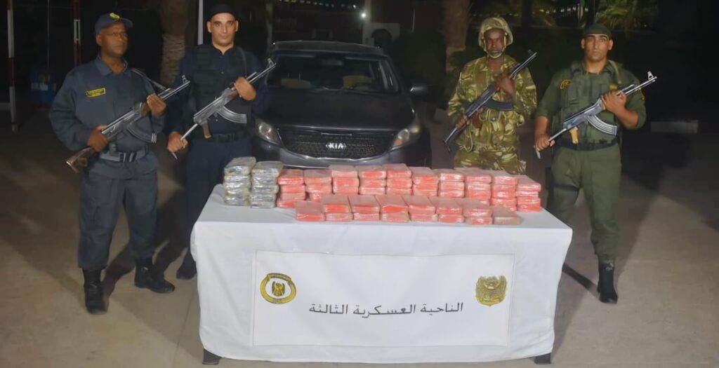 Une opération menée par l'ANP durant le mois de novembre en cours, dans la wilaya d’Adrar, a permis la saisie de 81 kilogrammes de cocaïne