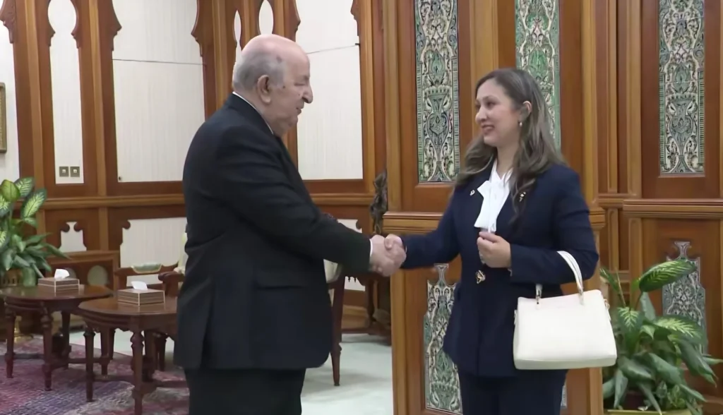 Le président Abdelmadjid Tebboune a reçu Khalida Boufedeche, première femme à la tête de l'APN en Algérie.