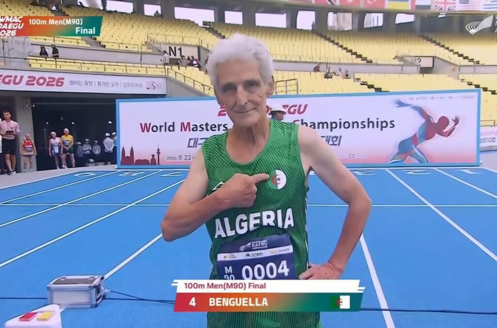 A 92 ans lAlgerien Abdelkader Benguella decroche largent aux Mondiaux des Masters